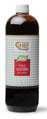 bouteille Bio extrait de vanille avec graines 1L FB